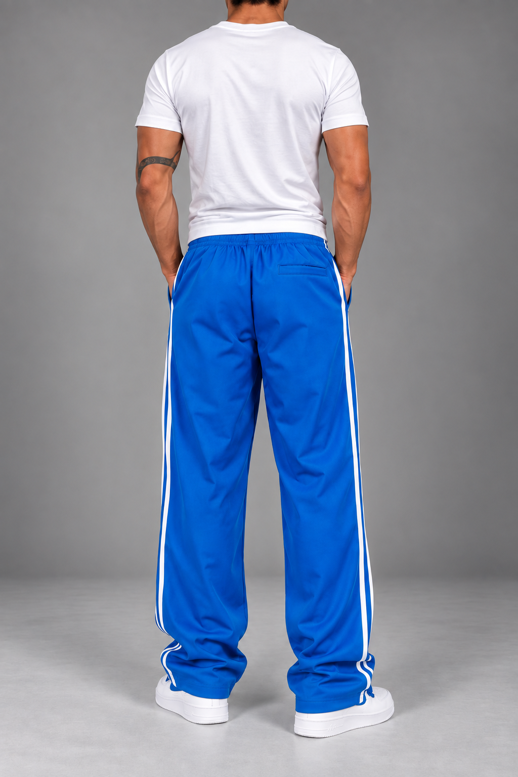 Endeavour Wear Men’s Urban Striped Pattern Track Pants Blue