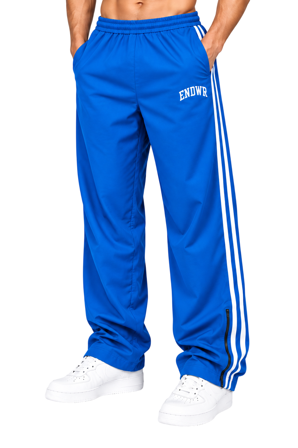 Endeavour Wear Men’s Urban Striped Pattern Track Pants Blue