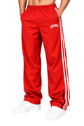 Endeavour Wear Men’s Urban Striped Pattern Track Pants Red