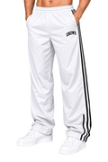 Endeavour Wear Men’s Urban Striped Pattern Track Pants White
