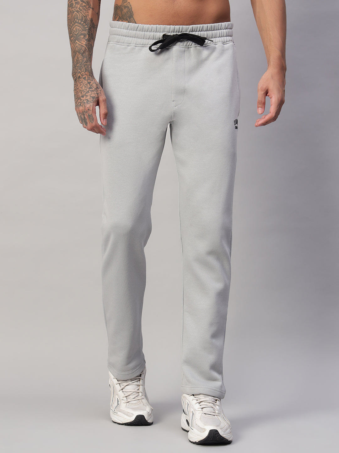 Endeavour Wear Men Winter Fleece Straight Fit Light Grey Track Pants