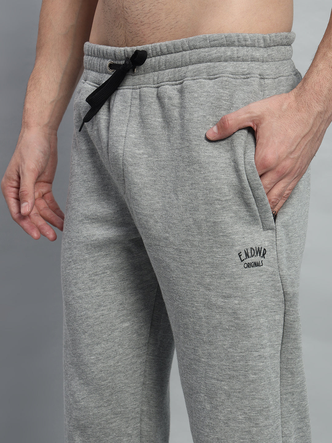 Endeavour Wear Men Winter Fleece Straight Fit Light Mélange Track Pants