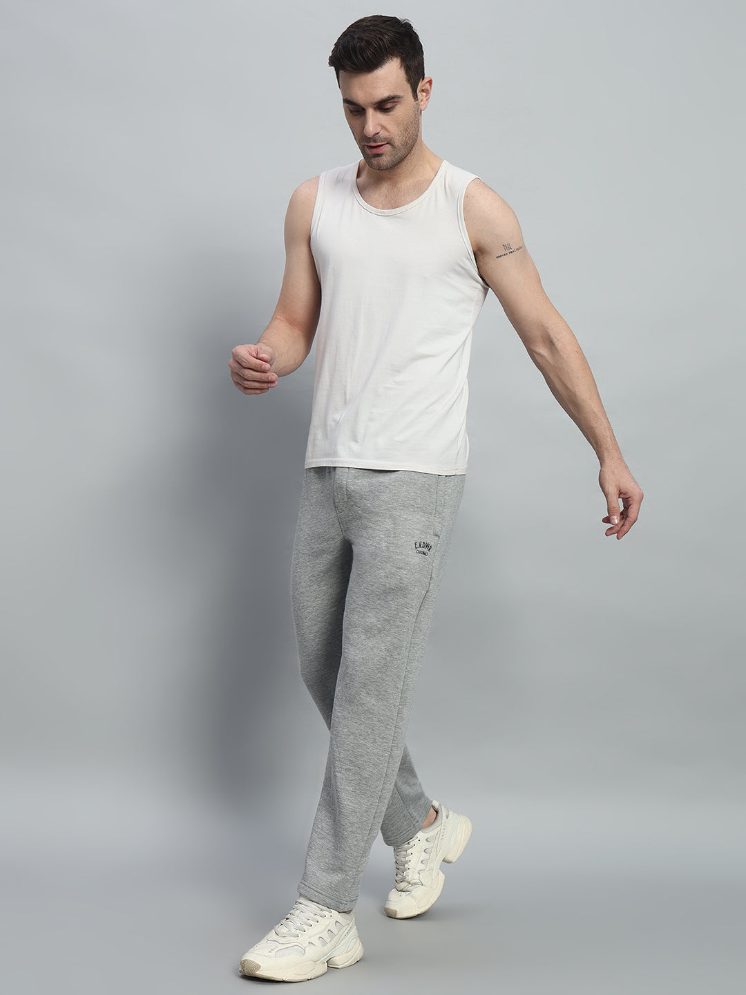 Endeavour Wear Men Winter Fleece Straight Fit Light Mélange Track Pants