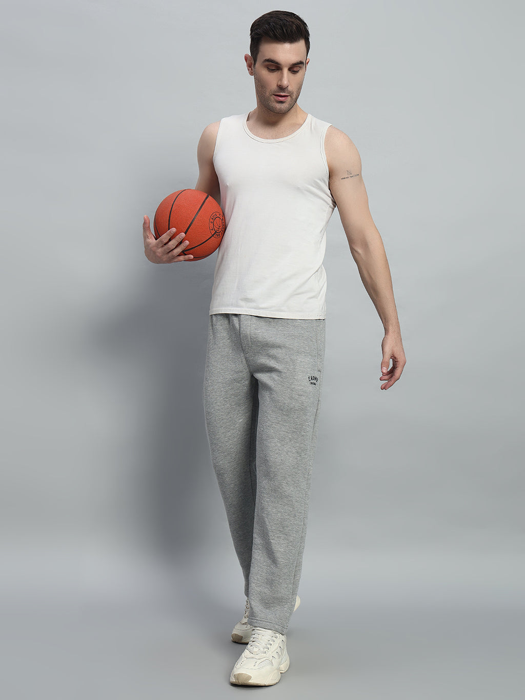 Endeavour Wear Men Winter Fleece Straight Fit Light Mélange Track Pants