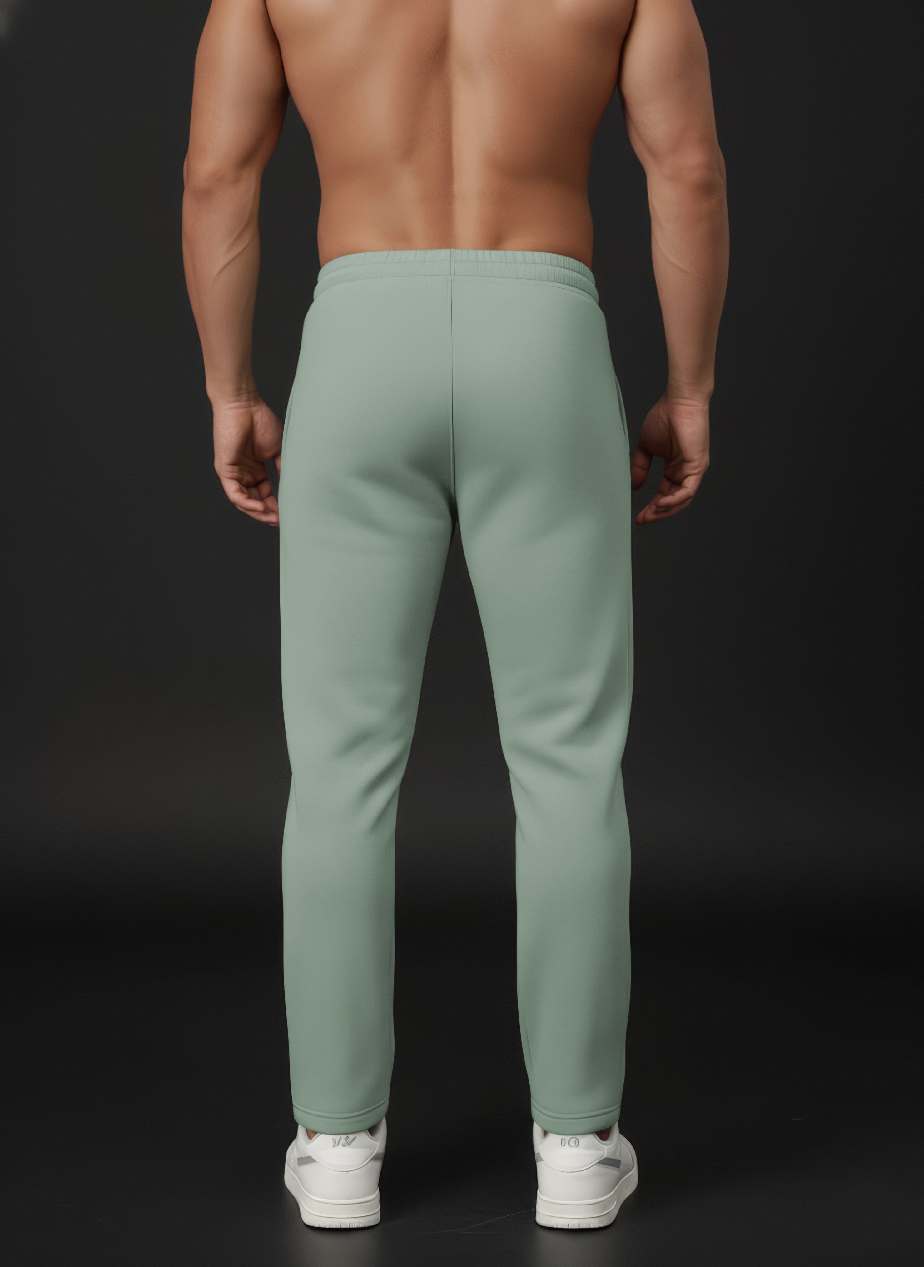 Endeavour Wear Men Winter Fleece Straight Fit Sage Green Track Pants
