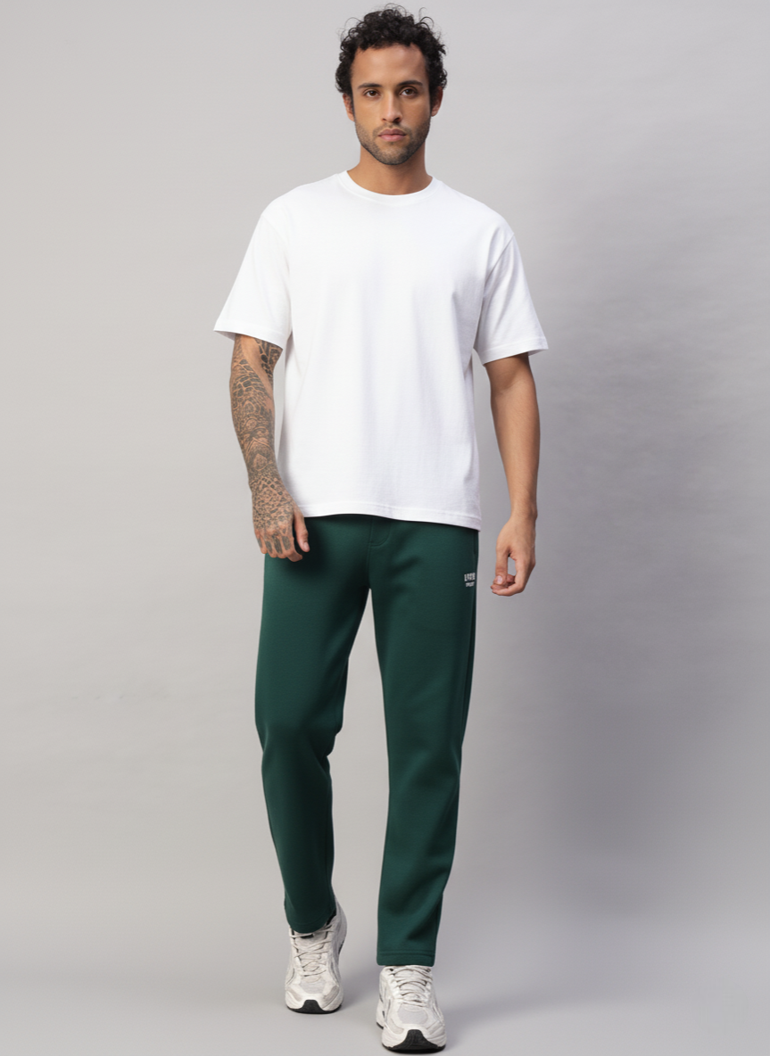 Endeavour Wear Men Winter Fleece Straight Fit Teal Green Track Pants