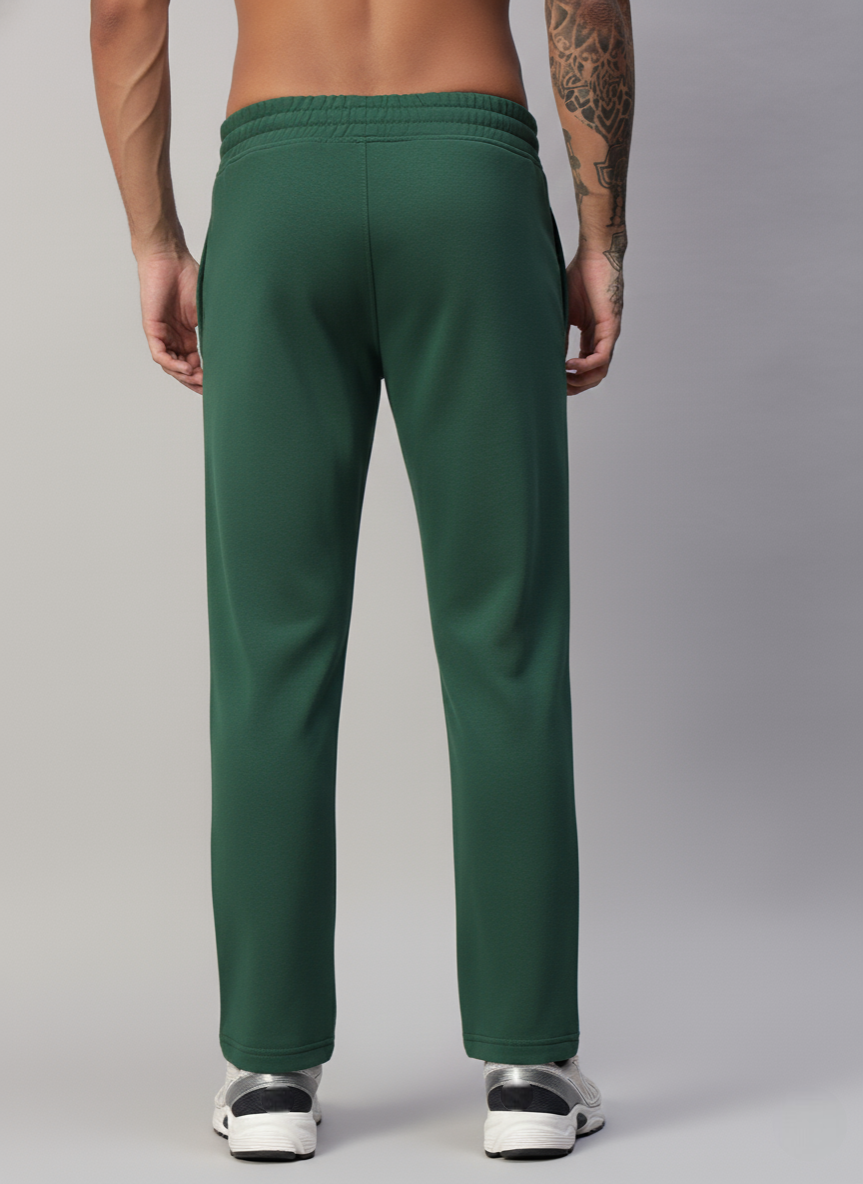 Endeavour Wear Men Winter Fleece Straight Fit Teal Green Track Pants