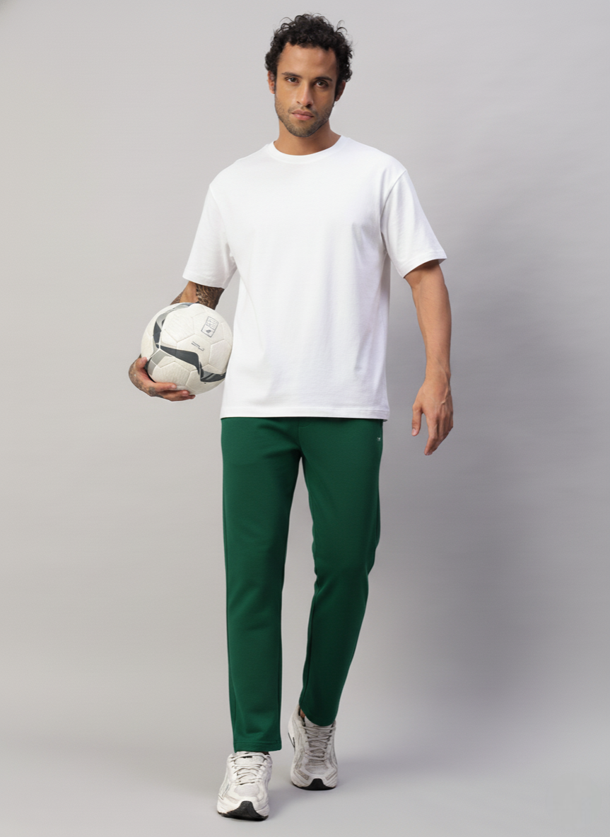 Endeavour Wear Men Winter Fleece Straight Fit Teal Green Track Pants