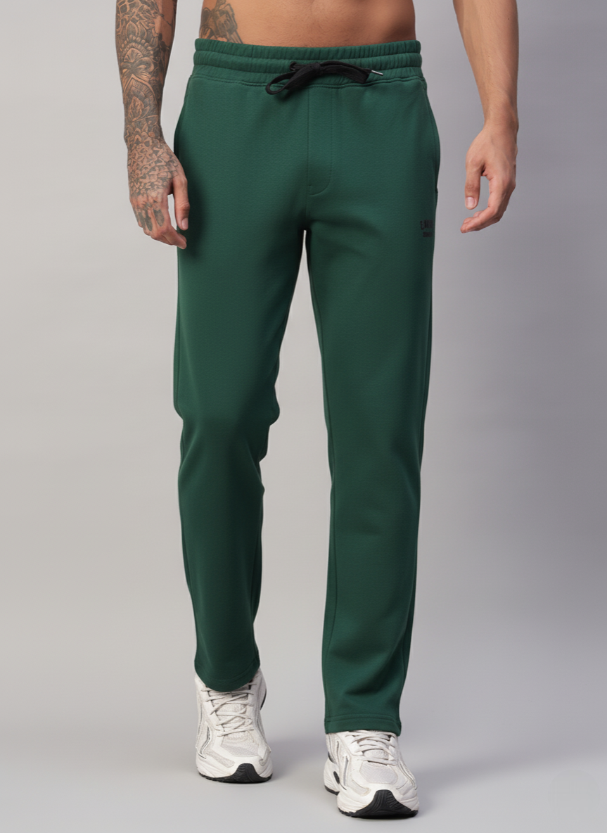 Endeavour Wear Men Winter Fleece Straight Fit Teal Green Track Pants