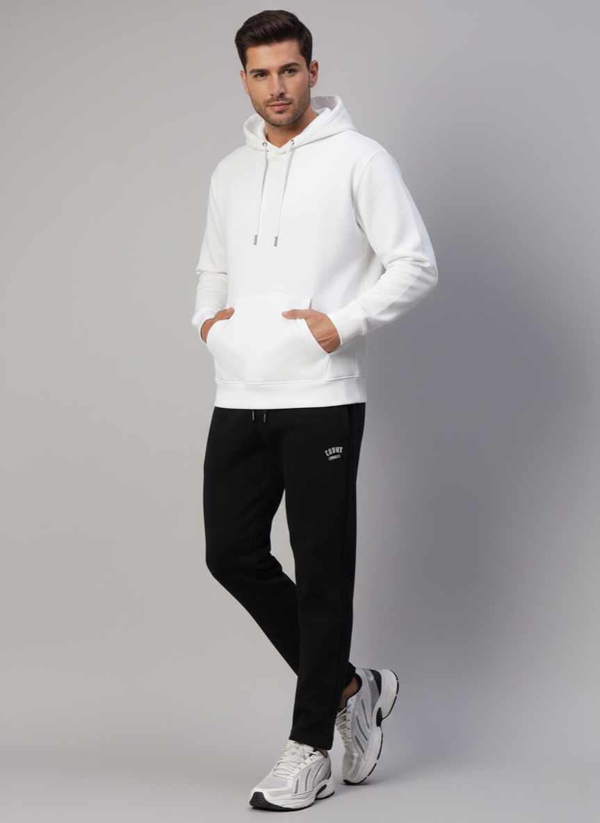 Endeavour Wear Men Winter Fleece Straight Fit Black Track Pants