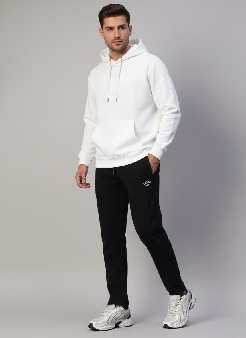Endeavour Wear Men Winter Fleece Straight Fit Black Track Pants