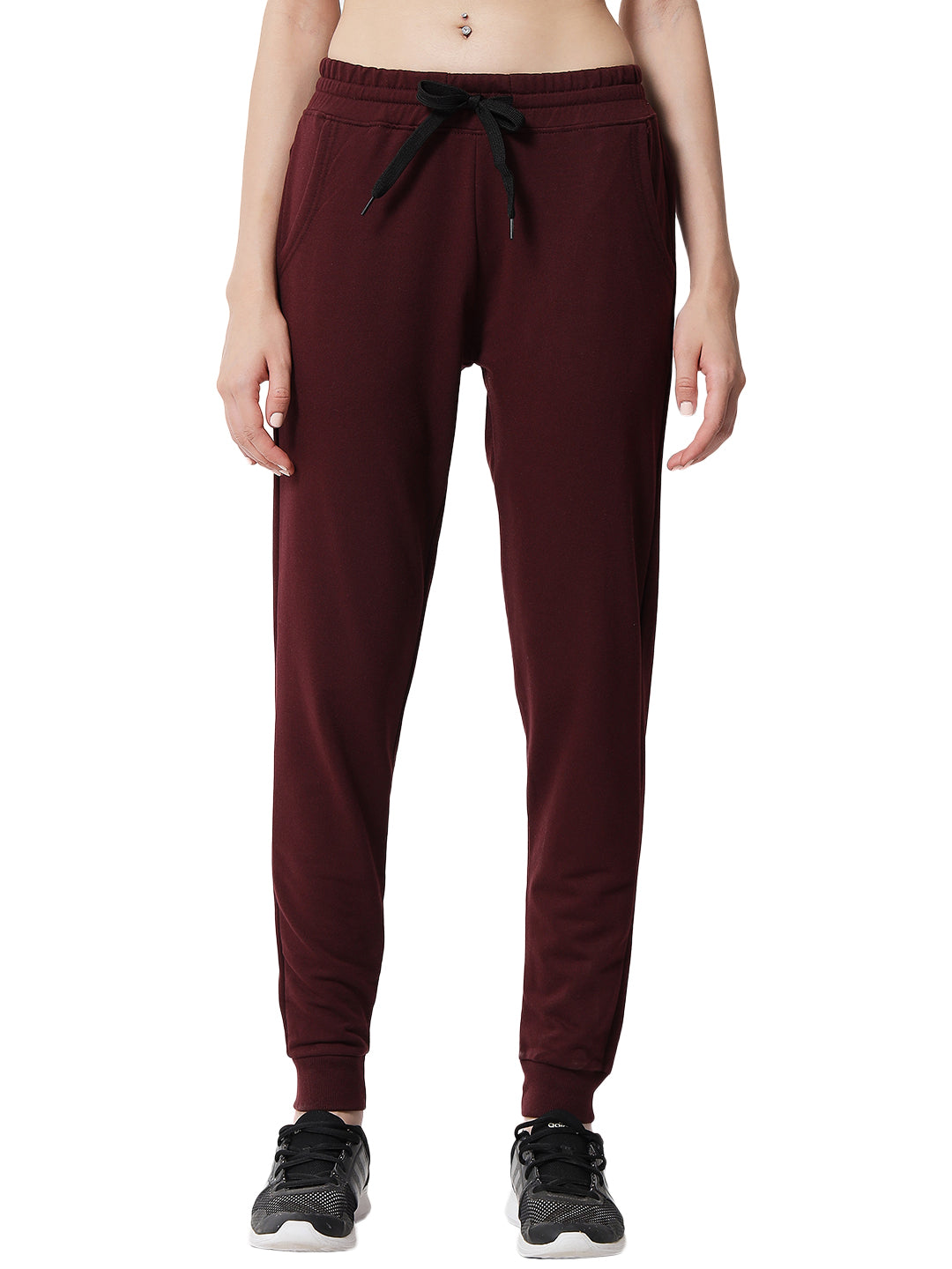 Endeavour Wear Women’s Cotton Wine Red Jogger Sweatpants
