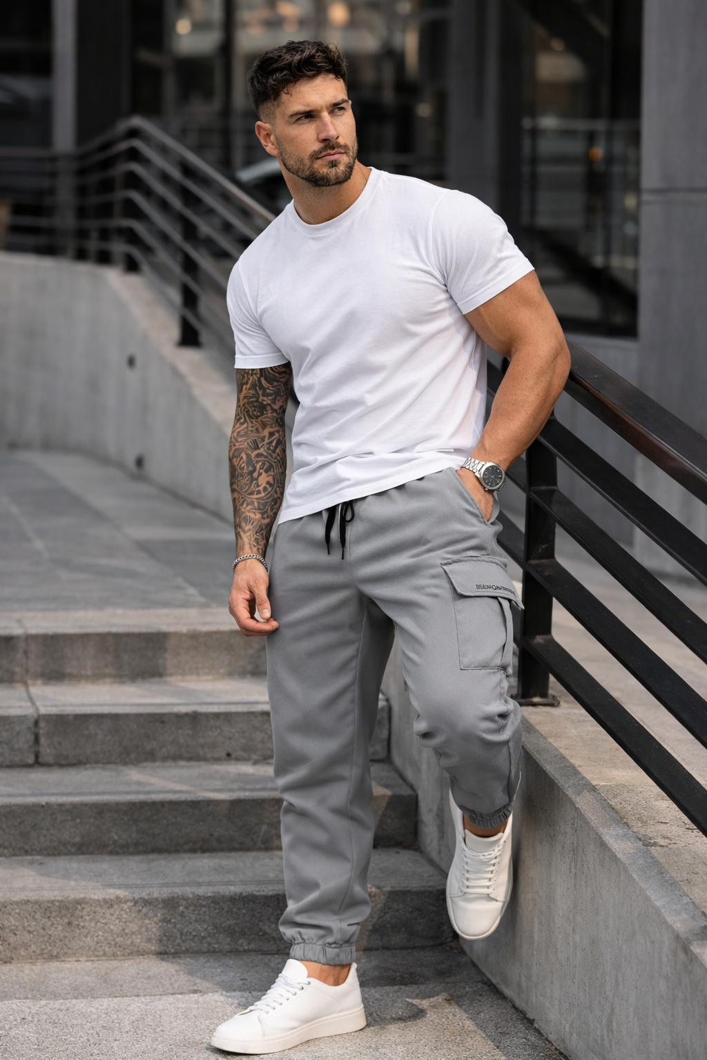 Endeavour Wear Men's Medium Grey Active Cargo Trackpants
